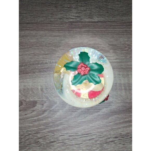 Disney Tinkerbell Snow globe 2005 Christmas 5" Sparkle Glitter‎ Fairy Retired - Picture 2 of 6